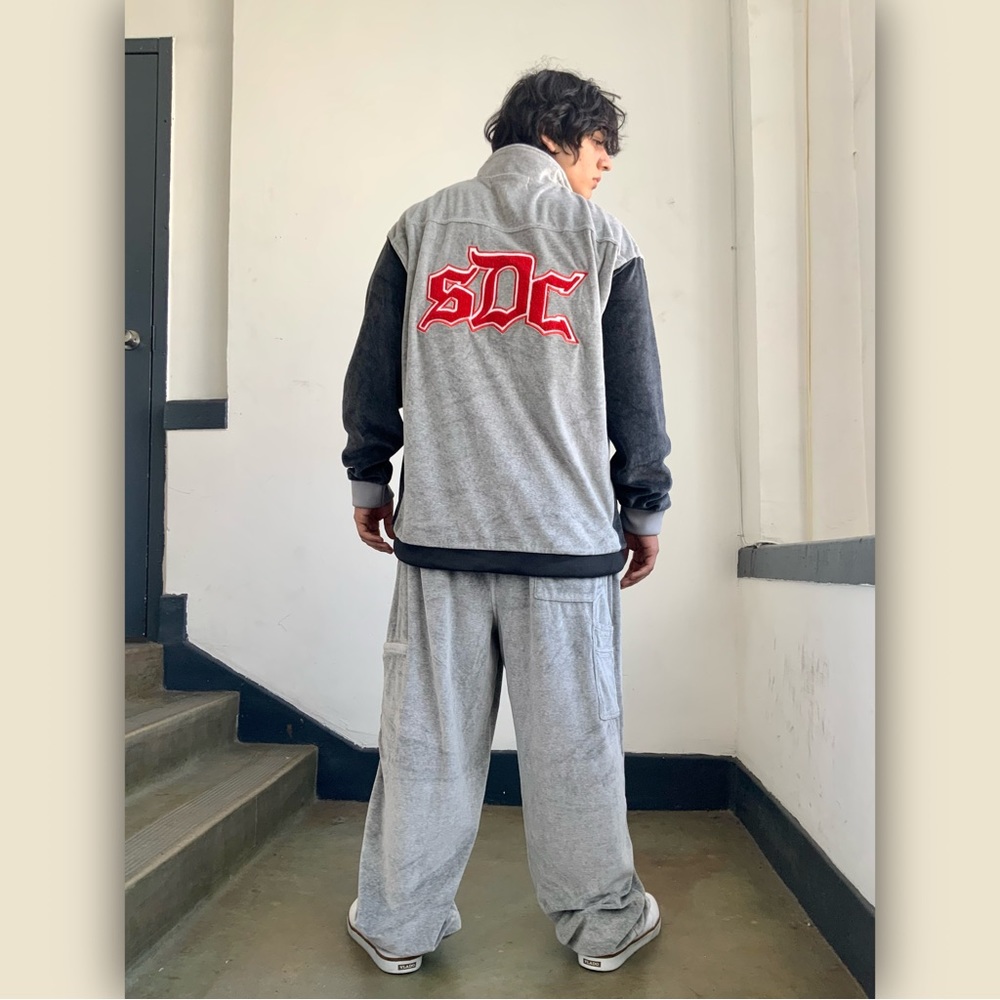 Men’s Snoop Dogg Light Grey | Heather Grey Velour Tracksuit